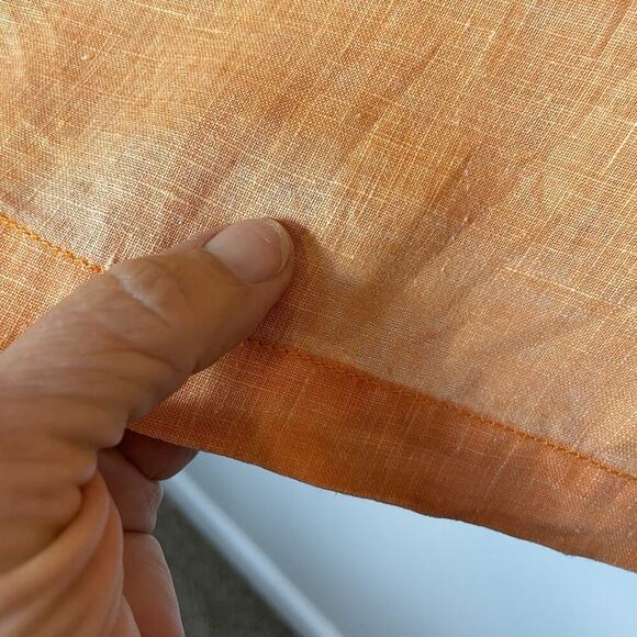 Tommy Bahama 100% Linen Shirt Men’s XXL Orange Short Sleeve Loop Collar Tropical - Picture 10 of 13